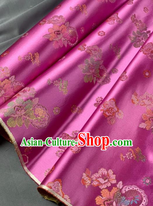 Chinese Classical Peony Flowers Pattern Design Pink Silk Fabric Asian Traditional Hanfu Brocade Material Chinese Classical Peony Flowers Pattern Design Pink Silk Fabric Asian Traditional Hanfu Brocade Material