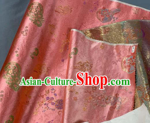 Chinese Classical Plum Blossom Pattern Design Orange Silk Fabric Asian Traditional Hanfu Brocade Material Chinese Classical Plum Blossom Pattern Design Orange Silk Fabric Asian Traditional Hanfu Brocade Material
