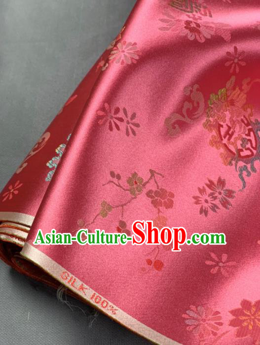 Chinese Classical Chrysanthemum Pattern Design Peach Pink Silk Fabric Asian Traditional Hanfu Brocade Material Chinese Classical Chrysanthemum Pattern Design Peach Pink Silk Fabric Asian Traditional Hanfu Brocade Material