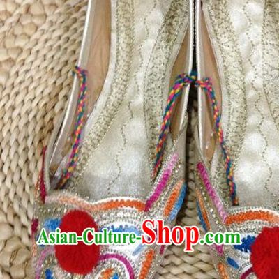 Asian India Traditional Leather Shoes Indian Handmade Shoes for Women