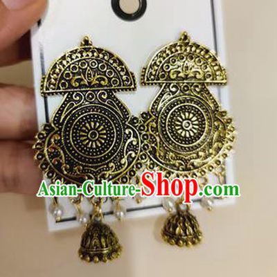 Asian India Traditional Ear Jewelry Indian Handmade Retro Earrings for Women
