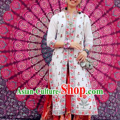 Asian India Traditional Punjab Dress Indian Folk Dance Embroidered Costumes for Women