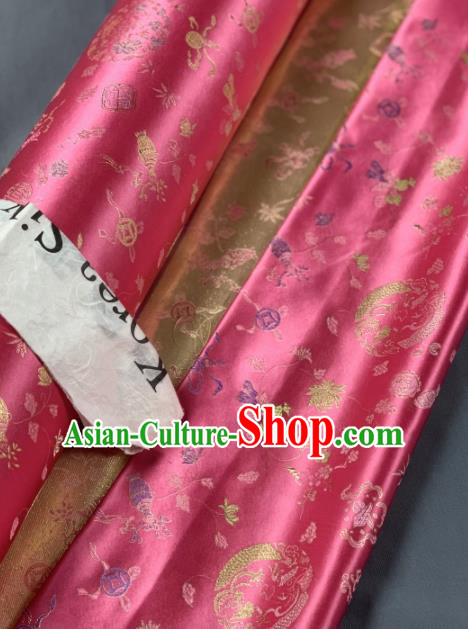 Asian Chinese Traditional Crane Pattern Design Rosy Brocade Fabric Silk Fabric Tapestry Satin Asian Chinese Traditional Crane Pattern Design Rosy Brocade Fabric Silk Fabric Tapestry Satin