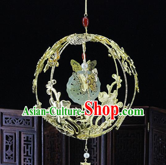 Traditional Chinese Wedding Jade Portable Lantern Handmade Bride Accessories for Women Traditional Chinese Wedding Jade Portable Lantern Handmade Bride Accessories for Women
