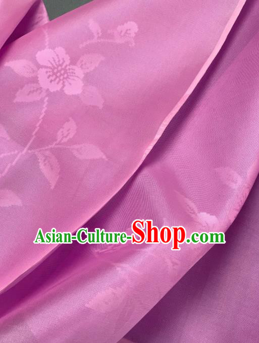 Chinese Traditional Classical Flowers Pattern Design Rosy Silk Fabric Asian Hanfu Material Chinese Traditional Classical Flowers Pattern Design Rosy Silk Fabric Asian Hanfu Material