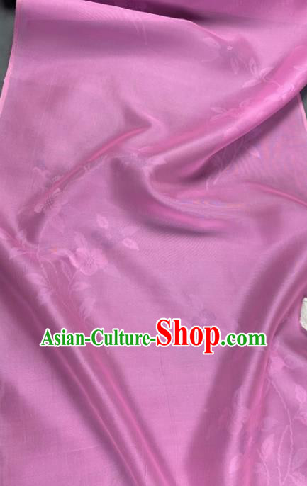 Chinese Traditional Classical Flowers Pattern Design Rosy Silk Fabric Asian Hanfu Material Chinese Traditional Classical Flowers Pattern Design Rosy Silk Fabric Asian Hanfu Material