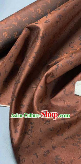 Chinese Traditional Classical Pattern Design Brown Silk Fabric Asian Hanfu Material Chinese Traditional Classical Pattern Design Brown Silk Fabric Asian Hanfu Material