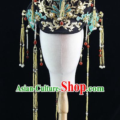 Traditional Chinese Qing Dynasty Hat Phoenix Coronet Headdress Ancient Queen Hair Accessories for Women