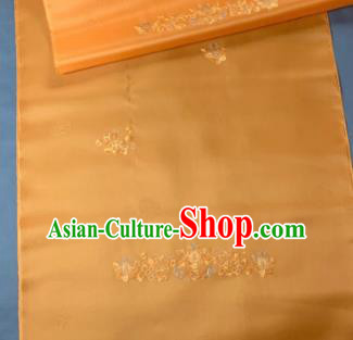 Chinese Traditional Classical Embroidered Flowers Pattern Design Orange Silk Fabric Asian Hanfu Material Chinese Traditional Classical Embroidered Flowers Pattern Design Orange Silk Fabric Asian Hanfu Material