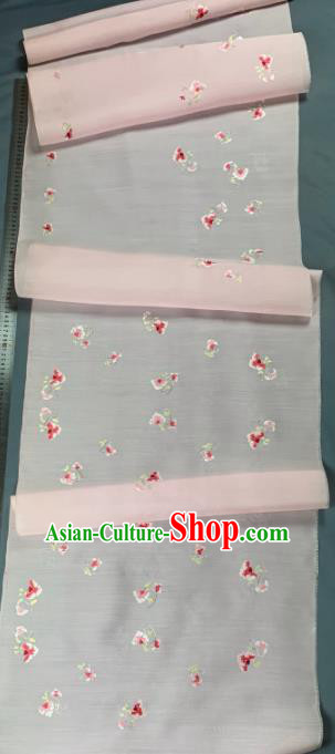 Chinese Traditional Classical Embroidered Pattern Design Light Pink Silk Fabric Asian Hanfu Material Chinese Traditional Classical Embroidered Pattern Design Light Pink Silk Fabric Asian Hanfu Material