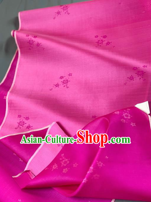 Chinese Traditional Classical Plum Blossom Pattern Design Rosy Silk Fabric Asian Hanfu Material Chinese Traditional Classical Plum Blossom Pattern Design Rosy Silk Fabric Asian Hanfu Material