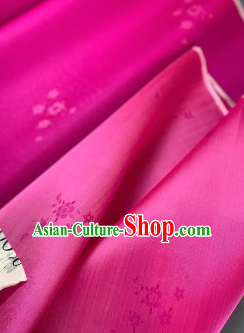 Chinese Traditional Classical Plum Blossom Pattern Design Rosy Silk Fabric Asian Hanfu Material Chinese Traditional Classical Plum Blossom Pattern Design Rosy Silk Fabric Asian Hanfu Material