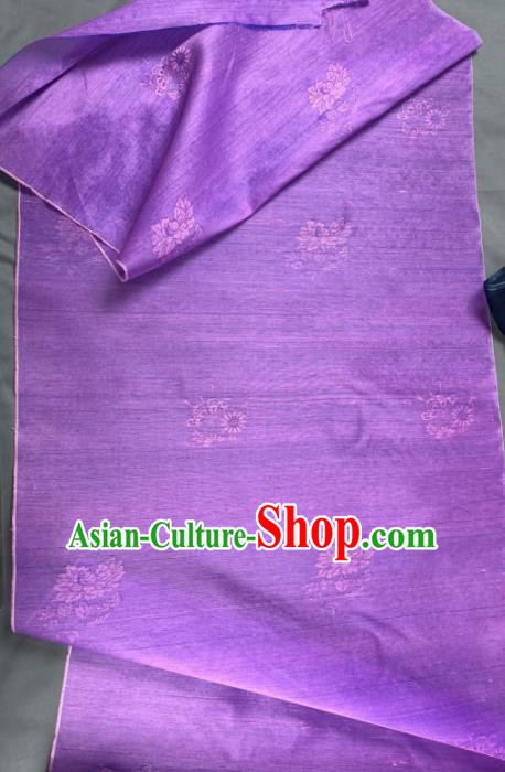 Chinese Traditional Classical Peony Chrysanthemum Pattern Design Purple Silk Fabric Asian Hanfu Material Chinese Traditional Classical Peony Chrysanthemum Pattern Design Purple Silk Fabric Asian Hanfu Material