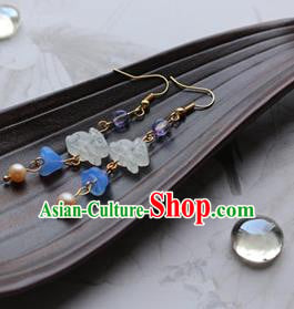 Traditional Chinese Handmade Jade Rabbit Earrings Ancient Hanfu Ear Accessories for Women Traditional Chinese Handmade Jade Rabbit Earrings Ancient Hanfu Ear Accessories for Women