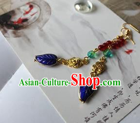 Traditional Chinese Handmade Cloisonne Leaf Earrings Ancient Hanfu Ear Accessories for Women Traditional Chinese Handmade Cloisonne Leaf Earrings Ancient Hanfu Ear Accessories for Women