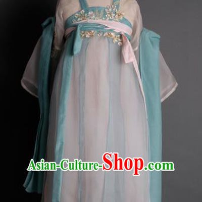 Traditional Chinese Catwalks Girl Pink Hanfu Dress Compere Stage Performance Costume for Kids