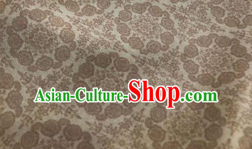 Chinese Traditional Design Pattern Light Brown Silk Fabric Cheongsam Gambiered Guangdong Gauze Drapery Chinese Traditional Design Pattern Light Brown Silk Fabric Cheongsam Gambiered Guangdong Gauze Drapery