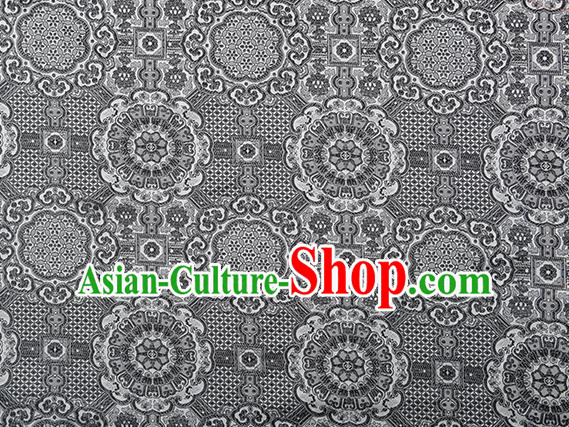Chinese Traditional Avalokitesvara Pattern Grey Brocade Fabric Cheongsam Satin Tapestry Drapery Chinese Traditional Avalokitesvara Pattern Grey Brocade Fabric Cheongsam Satin Tapestry Drapery