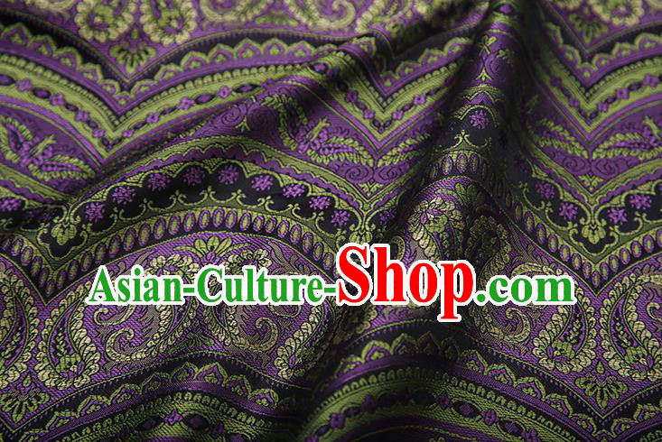 Chinese Traditional Pattern Design Purple Brocade Fabric Cheongsam Satin Tapestry Drapery Chinese Traditional Pattern Design Purple Brocade Fabric Cheongsam Satin Tapestry Drapery