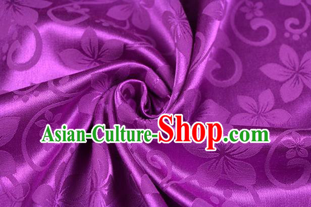 Chinese Traditional Peach Flowers Pattern Design Purple Brocade Fabric Hanfu Dress Satin Drapery Chinese Traditional Peach Flowers Pattern Design Purple Brocade Fabric Hanfu Dress Satin Drapery