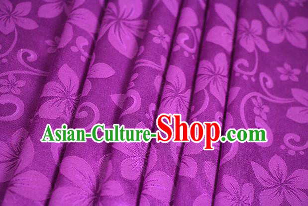 Chinese Traditional Peach Flowers Pattern Design Purple Brocade Fabric Hanfu Dress Satin Drapery Chinese Traditional Peach Flowers Pattern Design Purple Brocade Fabric Hanfu Dress Satin Drapery
