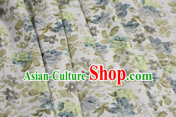 Chinese Traditional Blue Camellia Pattern Design Brocade Fabric Hanfu Dress Satin Drapery Chinese Traditional Blue Camellia Pattern Design Brocade Fabric Hanfu Dress Satin Drapery