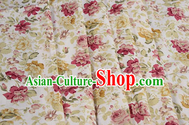 Chinese Traditional Red Camellia Pattern Design Brocade Fabric Hanfu Dress Satin Drapery Chinese Traditional Red Camellia Pattern Design Brocade Fabric Hanfu Dress Satin Drapery