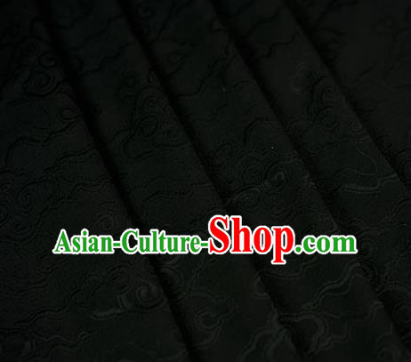 Chinese Traditional Cloud Pattern Design Black Brocade Fabric Hanfu Dress Satin Drapery Chinese Traditional Cloud Pattern Design Black Brocade Fabric Hanfu Dress Satin Drapery