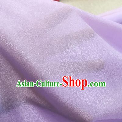 Chinese Traditional Design Pattern Lilac Silk Fabric Cheongsam Mulberry Silk Drapery