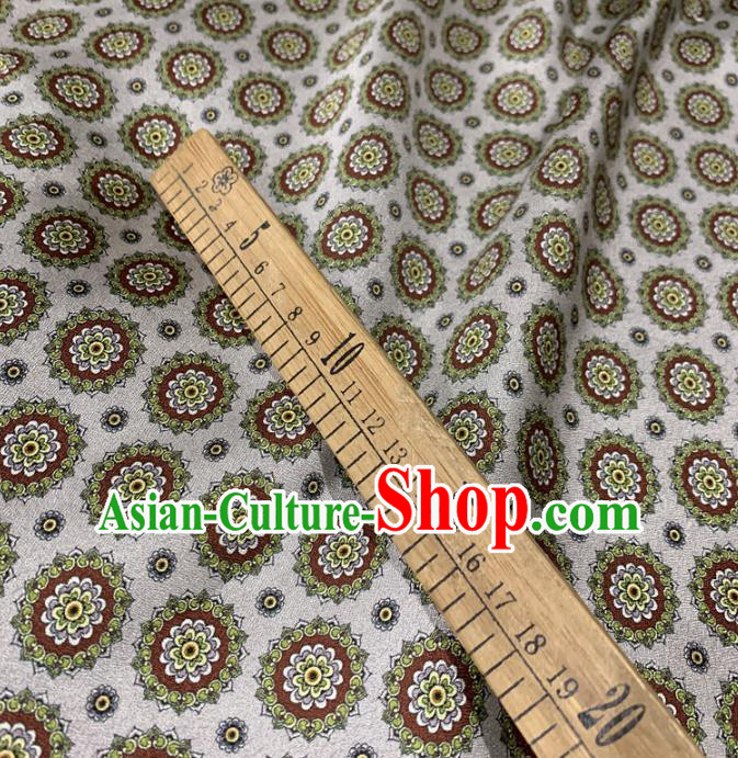 Chinese Traditional Flowers Design Pattern Light Grey Silk Fabric Cheongsam Mulberry Silk Drapery Chinese Traditional Flowers Design Pattern Light Grey Silk Fabric Cheongsam Mulberry Silk Drapery