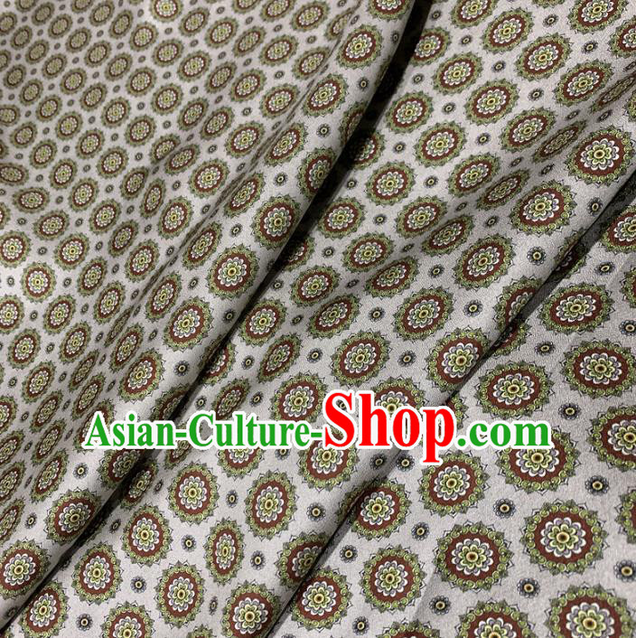 Chinese Traditional Flowers Design Pattern Light Grey Silk Fabric Cheongsam Mulberry Silk Drapery Chinese Traditional Flowers Design Pattern Light Grey Silk Fabric Cheongsam Mulberry Silk Drapery