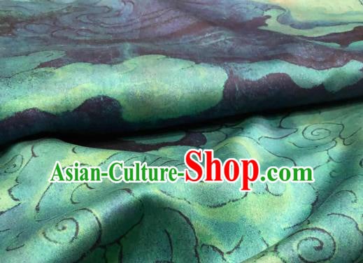 Chinese Traditional Cloud Design Pattern Navy Silk Fabric Cheongsam Gambiered Guangdong Gauze Drapery Chinese Traditional Cloud Design Pattern Navy Silk Fabric Cheongsam Gambiered Guangdong Gauze Drapery