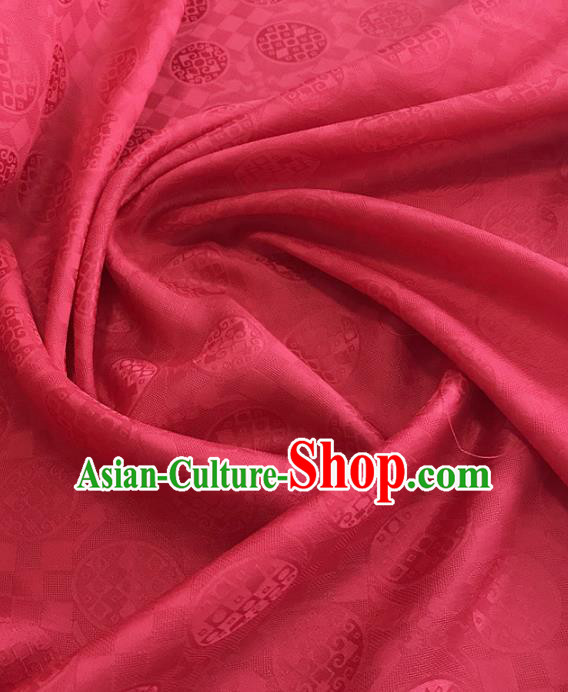 Chinese Traditional Round Design Pattern Red Silk Fabric Cheongsam Mulberry Silk Drapery Chinese Traditional Round Design Pattern Red Silk Fabric Cheongsam Mulberry Silk Drapery