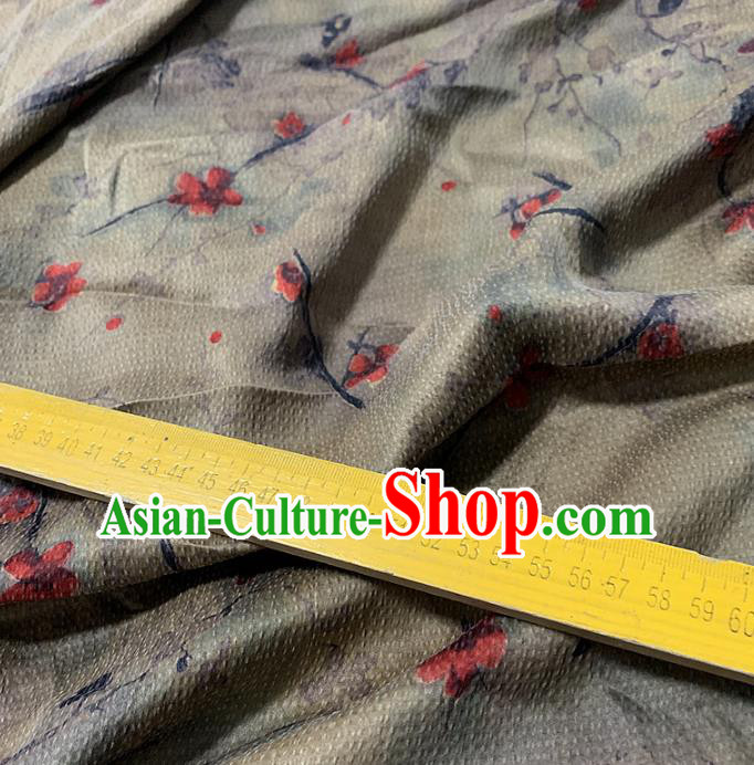 Chinese Traditional Red Flower Design Pattern Silk Fabric Cheongsam Mulberry Silk Drapery Chinese Traditional Red Flower Design Pattern Silk Fabric Cheongsam Mulberry Silk Drapery