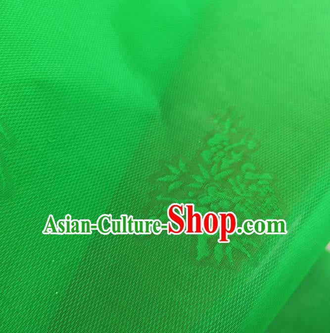 Chinese Traditional Jacquard Design Pattern Green Silk Fabric Cheongsam Mulberry Silk Drapery Chinese Traditional Jacquard Design Pattern Green Silk Fabric Cheongsam Mulberry Silk Drapery