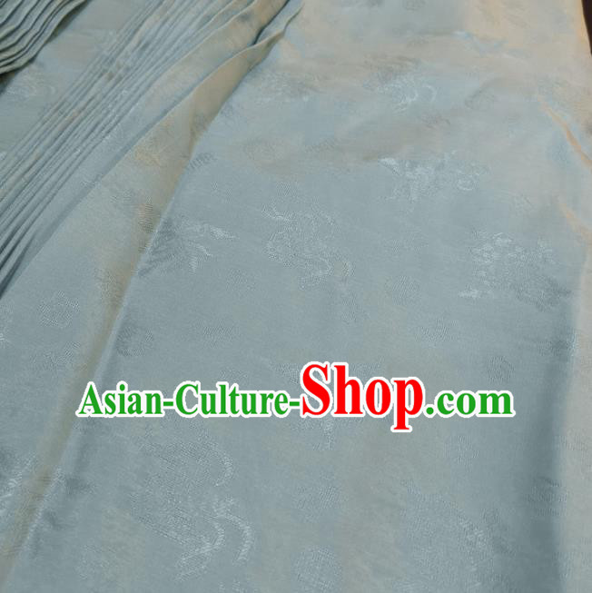 Chinese Traditional Jacquard Butterfly Design Pattern Light Blue Silk Fabric Cheongsam Mulberry Silk Drapery Chinese Traditional Jacquard Butterfly Design Pattern Light Blue Silk Fabric Cheongsam Mulberry Silk Drapery