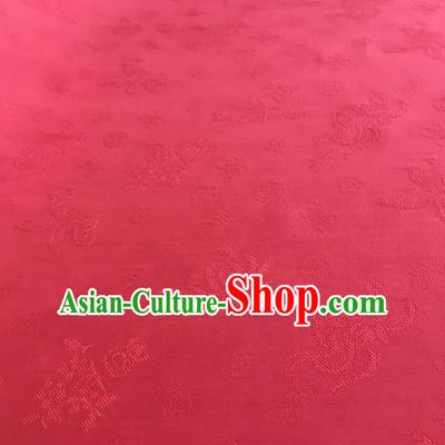 Chinese Traditional Classical Design Pattern Red Silk Fabric Cheongsam Mulberry Silk Drapery