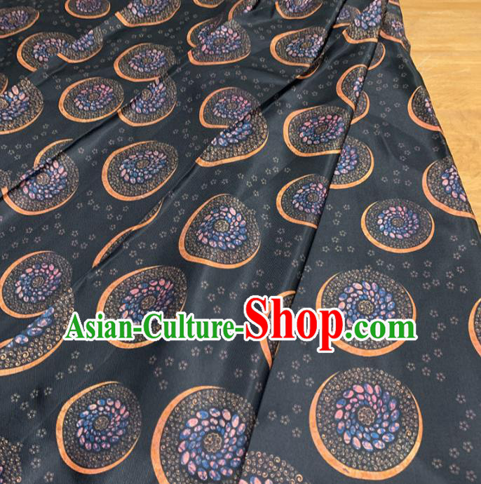 Chinese Traditional Classical Design Pattern Black Silk Fabric Cheongsam Mulberry Silk Drapery Chinese Traditional Classical Design Pattern Black Silk Fabric Cheongsam Mulberry Silk Drapery