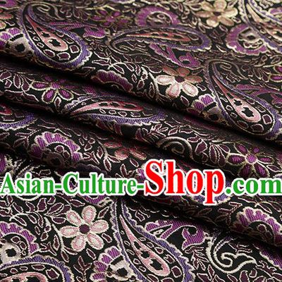 Chinese Traditional Purple Jacquard Pattern Brocade Fabric Cheongsam Tapestry Drapery