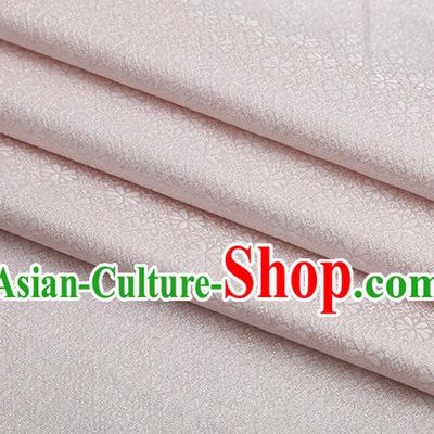 Chinese Traditional Jacquard Sakura Pattern Pink Brocade Fabric Cheongsam Tapestry Drapery
