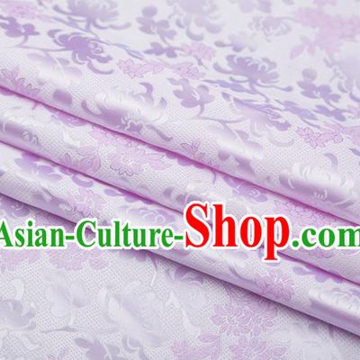 Chinese Traditional Jacquard Pattern Lilac Brocade Fabric Cheongsam Tapestry Drapery
