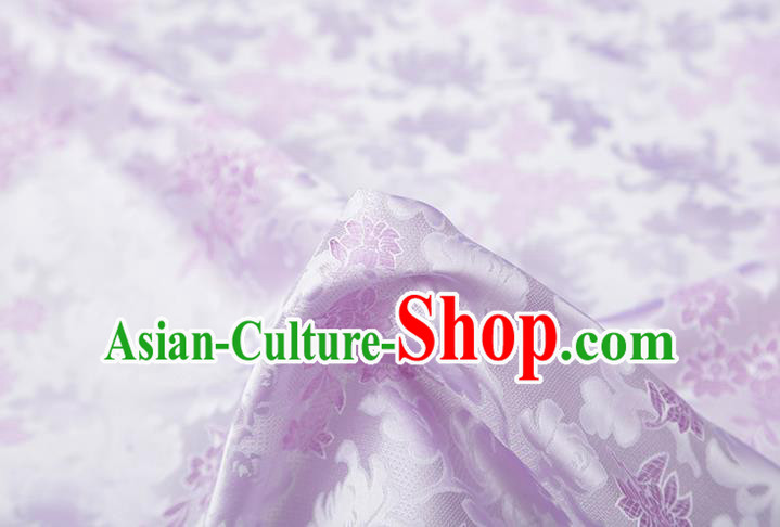 Chinese Traditional Jacquard Pattern Lilac Brocade Fabric Cheongsam Tapestry Drapery Chinese Traditional Jacquard Pattern Lilac Brocade Fabric Cheongsam Tapestry Drapery