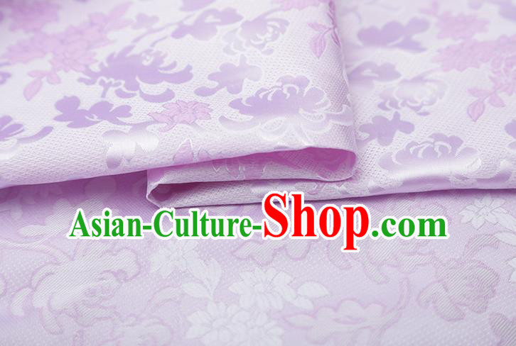 Chinese Traditional Jacquard Pattern Lilac Brocade Fabric Cheongsam Tapestry Drapery Chinese Traditional Jacquard Pattern Lilac Brocade Fabric Cheongsam Tapestry Drapery