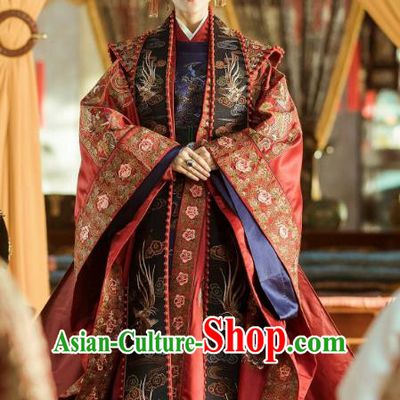 Chinese Drama Empress of the Ming Ancient Ming Dynasty Queen Hu Shanxiang Replica Costumes and Headdress Complete Set for Women
