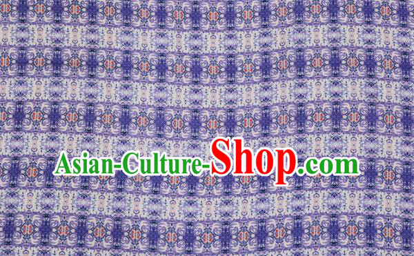Chinese Traditional Design Pattern Purple Ramie Fabric Cheongsam Ramee Drapery Chinese Traditional Design Pattern Purple Ramie Fabric Cheongsam Ramee Drapery