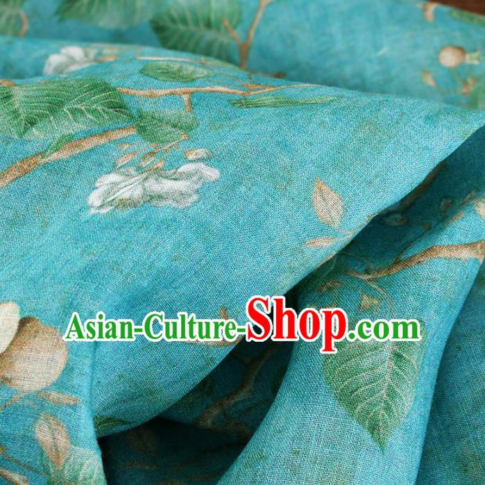 Chinese Traditional Bird Flowers Design Pattern Green Ramie Fabric Cheongsam Ramee Drapery Chinese Traditional Bird Flowers Design Pattern Green Ramie Fabric Cheongsam Ramee Drapery