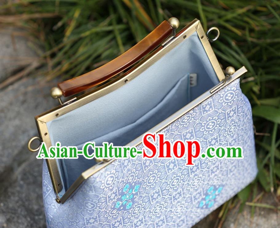 Chinese Traditional Plum Pattern White Brocade Bag Handmade Cheongsam Handbag for Women Chinese Traditional Plum Pattern White Brocade Bag Handmade Cheongsam Handbag for Women