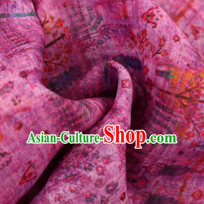 Chinese Traditional Design Pattern Rosy Ramie Fabric Cheongsam Ramee Drapery Chinese Traditional Design Pattern Rosy Ramie Fabric Cheongsam Ramee Drapery