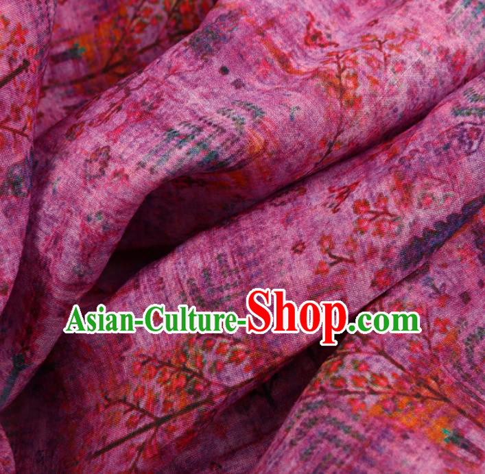Chinese Traditional Design Pattern Rosy Ramie Fabric Cheongsam Ramee Drapery Chinese Traditional Design Pattern Rosy Ramie Fabric Cheongsam Ramee Drapery