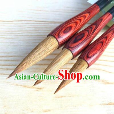 Traditional Chinese Calligraphy Weasel Hair Brush Handmade The Four Treasures of Study Bamboo Writing Brush Pen